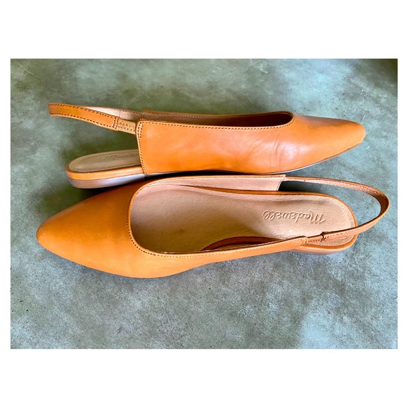 Madewell Margot The Slingback Flat in English Saddle Brown 6.5. - Picture 2 of 5